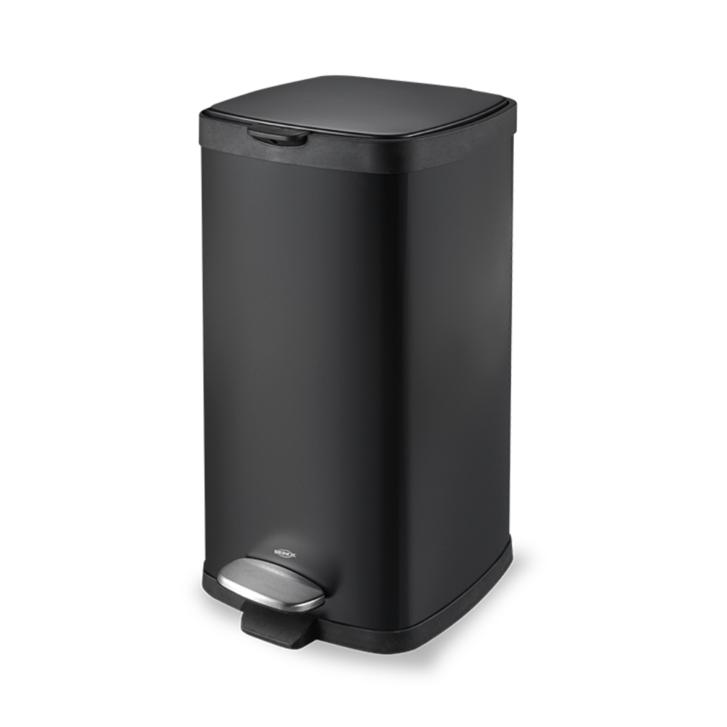 Lixeira Com Pedal Brinox Frame Retangular 20 Litros Aço Carbono Preto em Oferta na Shopee
