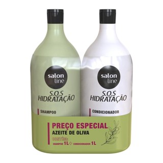 Kit Shampoo + Condicionador Salon Line SOS Hidratação Ultra Cachos Azeite de Oliva 1Litro