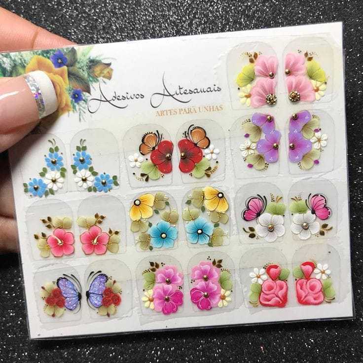 20 adesivos artesanais para unhas feito a mão com joias, strass, caviar para unhas decoradas cartelão, pedrarias, jóias, strass, peliculas