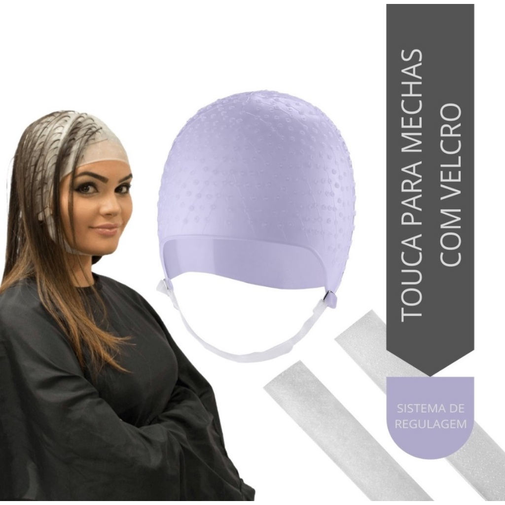 Touca de silicone com velcro para mechas Santa Clara COD.: 6219 — imagem 2 de 2