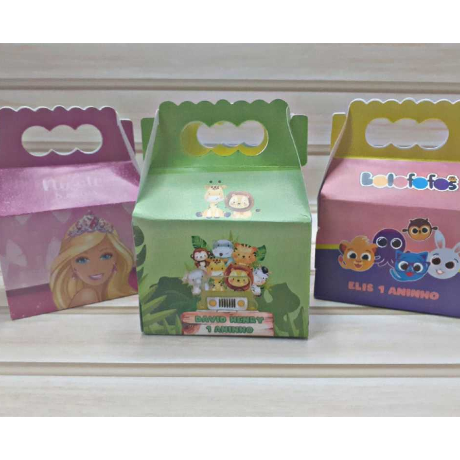 Kit 10 12 20 30 Caixas Maleta Personalizada Maletinha Lembrancinha Festa Infantil / FAZEMOS QUALQUER TEMA