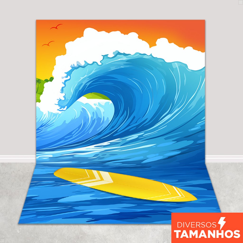 Fundo Fotográfico Verão Praia Onda Surf Em Tecido FFP-146 em Oferta na Shopee