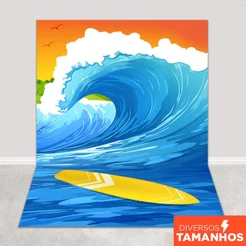 Fundo Fotográfico Verão Praia Onda Surf Em Tecido FFP-146