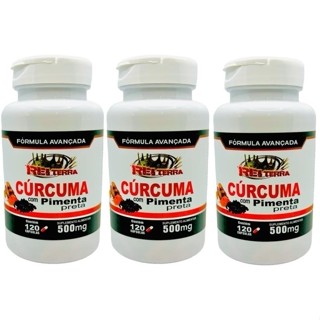 Kit 3 Cúrcuma com Pimenta Preta 360 Cápsulas - Rei Terra