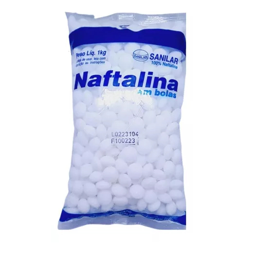 Naftalina Sanilar Pura Em Bolas 1KG 2kg 3kg e 600g