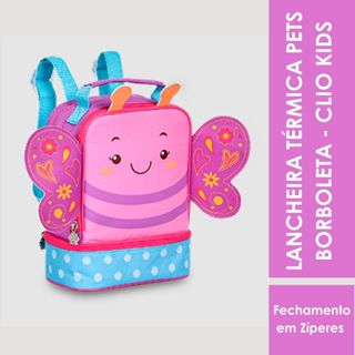 Lancheira Termica Escolar Passeio Infantil Borboleta - Clio