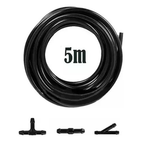 Kit Mangueira 5m Esguicho Limpador Parabrisa + Conexão T Y I em Oferta na Shopee