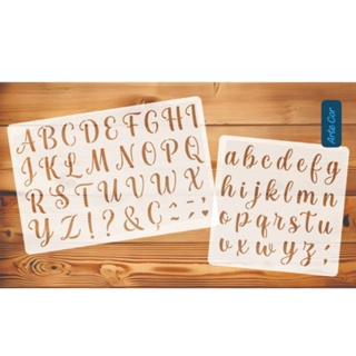 Estencil Letras / Alfabeto  Maiúsculo e Minúsculo ref.4 em Oferta na Shopee