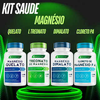 Kit Saude Magnesio L Treonato Dmalato Quelato Cloreto Forma Pura Importarada 480Cáp Ecomev