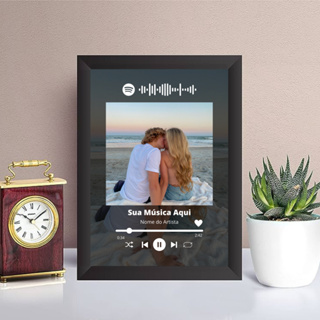 Quadro Placa Casal com Fotos e Música Personalizado - Presente Dia Dos Namorados em Oferta na Shopee