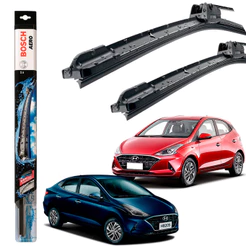 Kit Jogo Palheta Limpador Parabrisa Dianteiro Original Bosch Hyundai HB20 2019 2020 2021