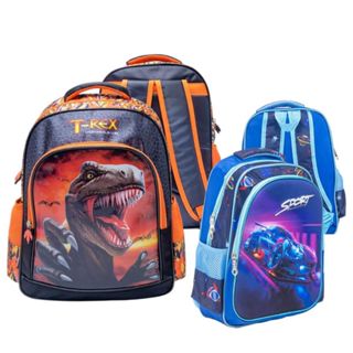 Mochila Infantil 3D Grande Média Volta as Aulas Impermeável Criança Menino