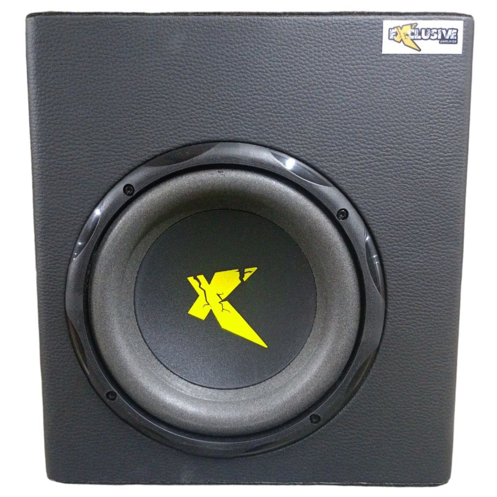 Caixa De Som Amplificada Exclusive Subwoofer XC300 Mini Slim 8 Polegadas 300W RMS Ativa
