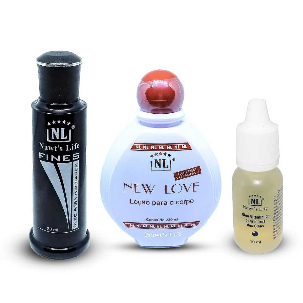 Kit Loção New Love Fines e Óleo Vitaminado Nawts life Promoção em Oferta na Shopee