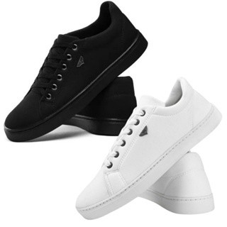 Kit 2 Sapatênis Casual Skatista Masculino Boots com Cadarço Cano Médio Lançamento