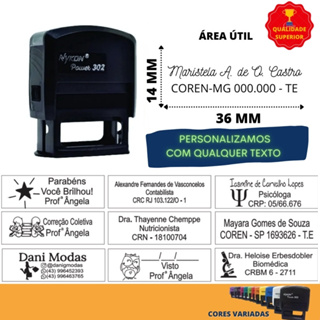 Carimbo Automático Personalizado com seu texto em Oferta na Shopee