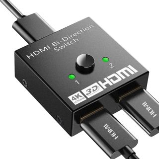 HDMI Switch 4k @ 60hz Splitter Bidirecional Switcher 2 Em 1 Saída Hub Suporta HD Compatível Com Xbox PS4