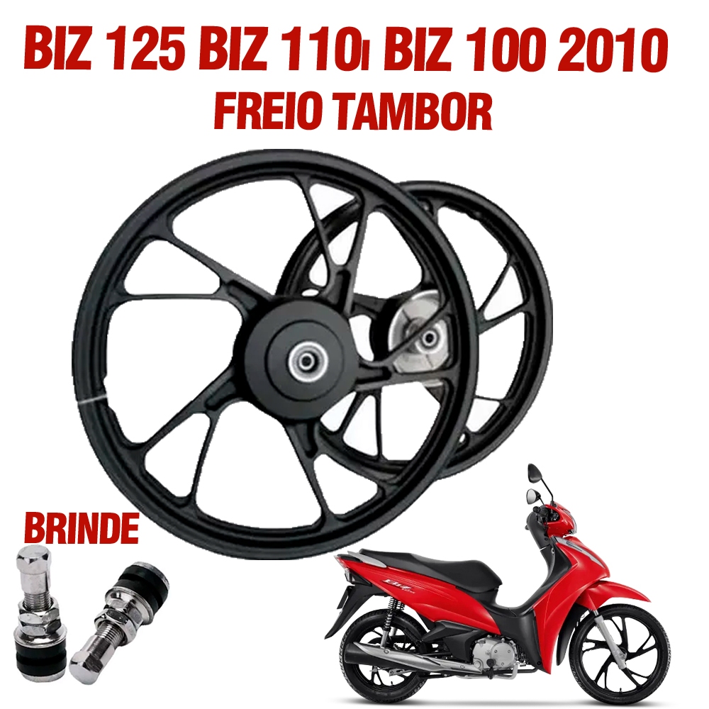 Roda Liga Biz125/biz100 Ks Lona Pe Galinha Preto Scud Par em Oferta na Shopee