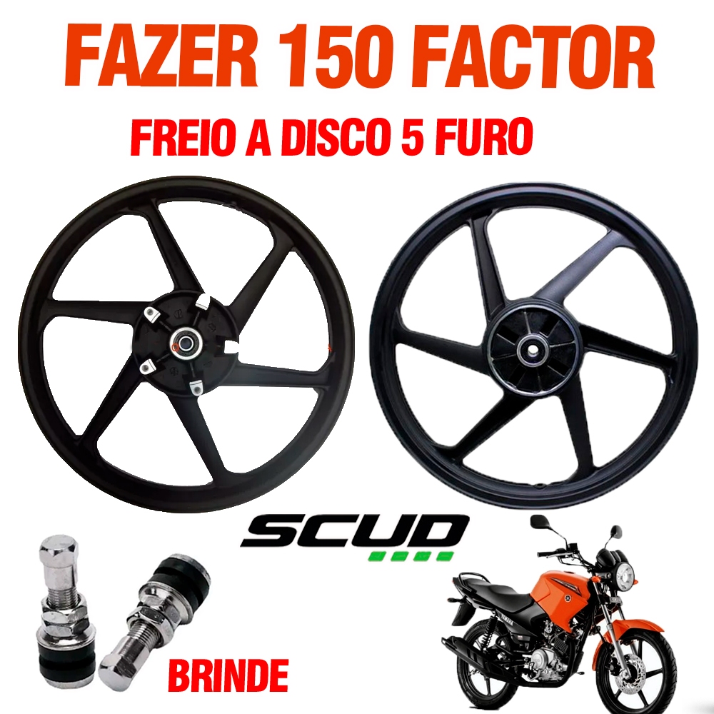 RODA ALUM FACTOR125/150/FAZER150 6 PONTAS em Oferta na Shopee