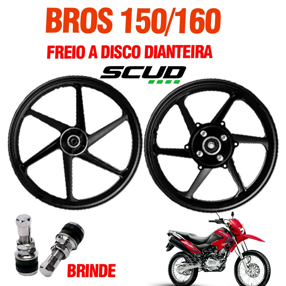 Jogo Rodas Liga Leve Bros 150/160 Esd Freio A Disco Scud em Oferta na Shopee