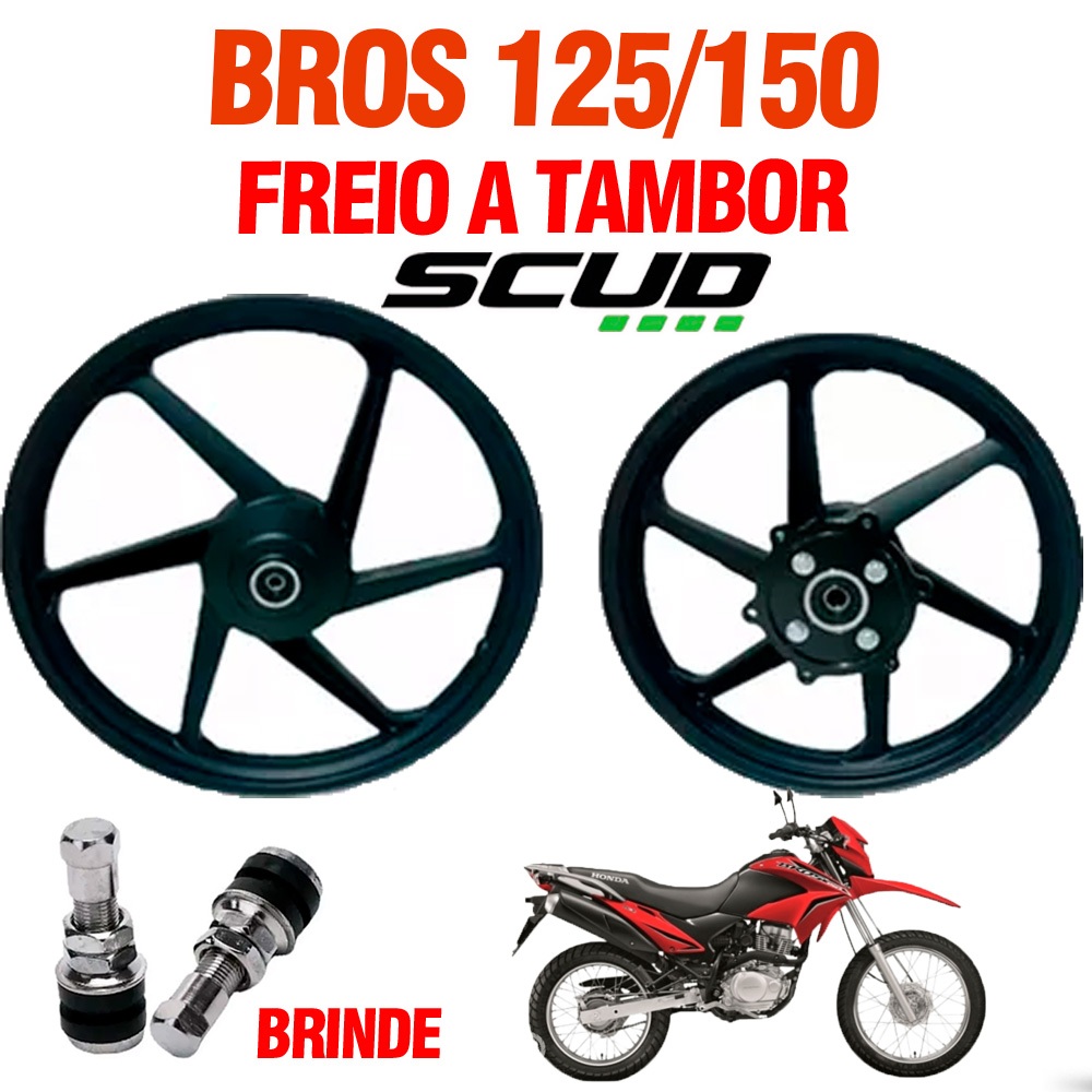 Jogo Roda Liga LEVE  Bros 125/bros 150 Ks/es Freio Tambor Scud em Oferta na Shopee