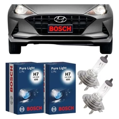 2 Luz Carro Lâmpada Halogena Bosch H7 12v 55w 499 Pure Light