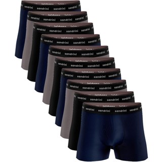 Kit 10 Cuecas Box Algodão Boxer Masculina Sandrini Promoção