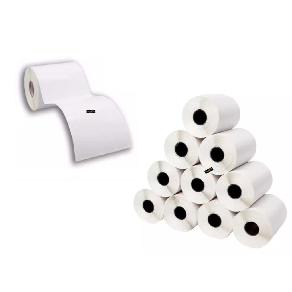ETIQUETA TÉRMICA 10 X 15 CM 100 X 150 MM NÃO PRECISA RIBBON COM SERRILHA QUALIDADE