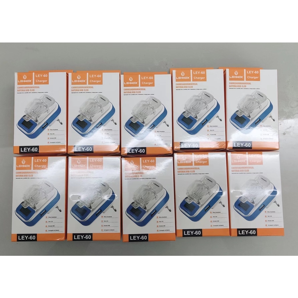 kit 10/6 Carregador Universal De Bateria Ley-60 Lehmox
