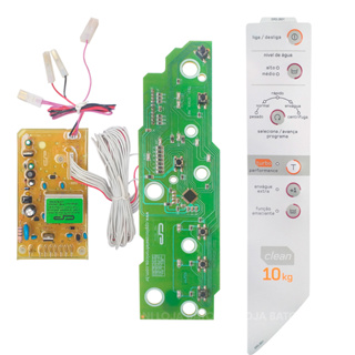 Placa de Potência + Placa de Interface para Lavadora Brastemp Clean 10kg Com Adesivo em Oferta na Shopee