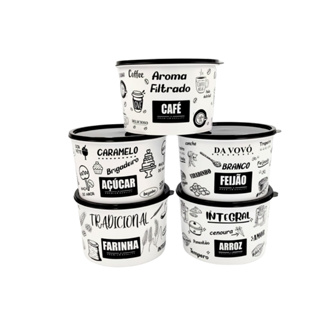 Kit Mantimentos Cozinha Jogo De 5 Potes Para Mantimentos em Oferta na Shopee