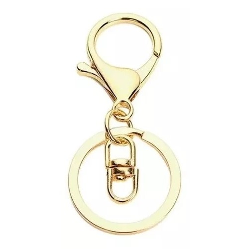 Argola para chaveiro Italiana 30mm com fecho Lagosta - Kit com 05 ou 10 unidades | Mosquetão