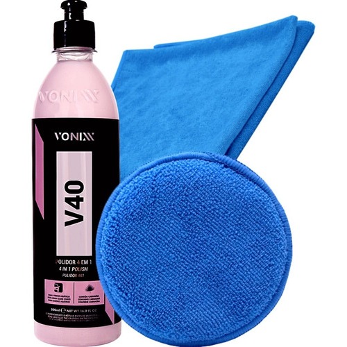 Polidor Corte Refino Lustro Protecao V40 Vonixx + Aplicador de Microfibra - Spare Parts and Accessories for Vehicles