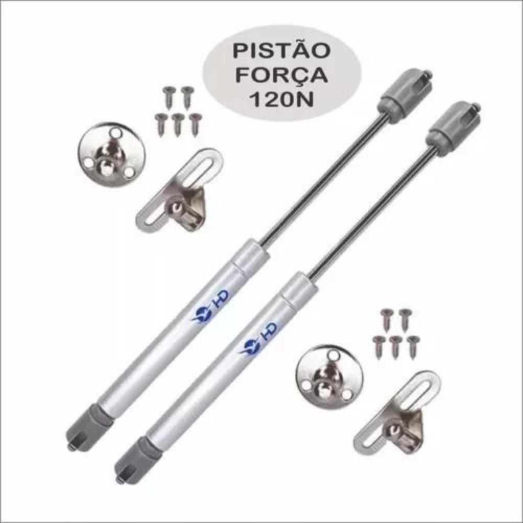 Pistão A Gás Amortecedor Para Armário e Moveis Abre Pra Cima Gás 60n 80n 100n 120n em Oferta na Shopee
