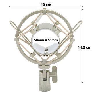 Shock Mount Aranha De Metal P/ Microfones Shure At 2020 Akg em Oferta na Shopee