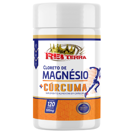 Cloreto de Magnésio + Cúrcuma 120 Cápsulas - Rei terra