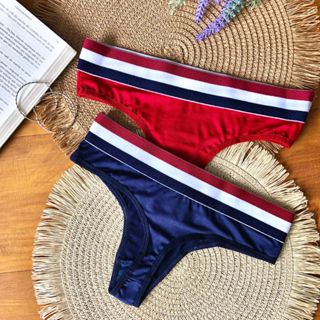 KIT 2 Calcinha Suplex com Forro de Algodão Sensual Tanga Lingerie