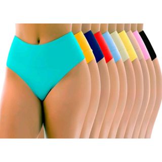 Kit 4 Calcinha Suplex Cintura Alta Vários Cores Calsinha Novidade