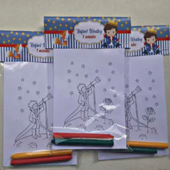 KIT LEMBRANCINHA PERSONALIZADO PEQUENO PRINCIPE COLORIR FESTA INFANTIL