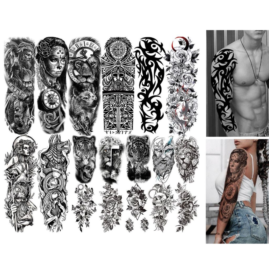 Tatuagem Temporária Tattoo Fake a Prova D'água Unisex Realistas 3D Festa Social Verão Praia Masculino Feminina em Oferta na Shopee