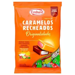 Bala de Caramelo Recheada Sortida 600g - Embaré