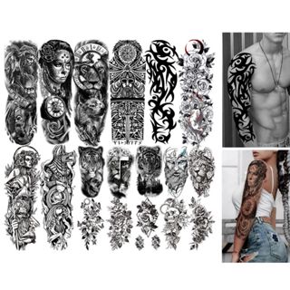 Tattoo Fake a Prova D'água Unisex Realistas 3D Festa Social Verão Praia Masculino Feminina-Tatuagem Temporária em Oferta na Shopee