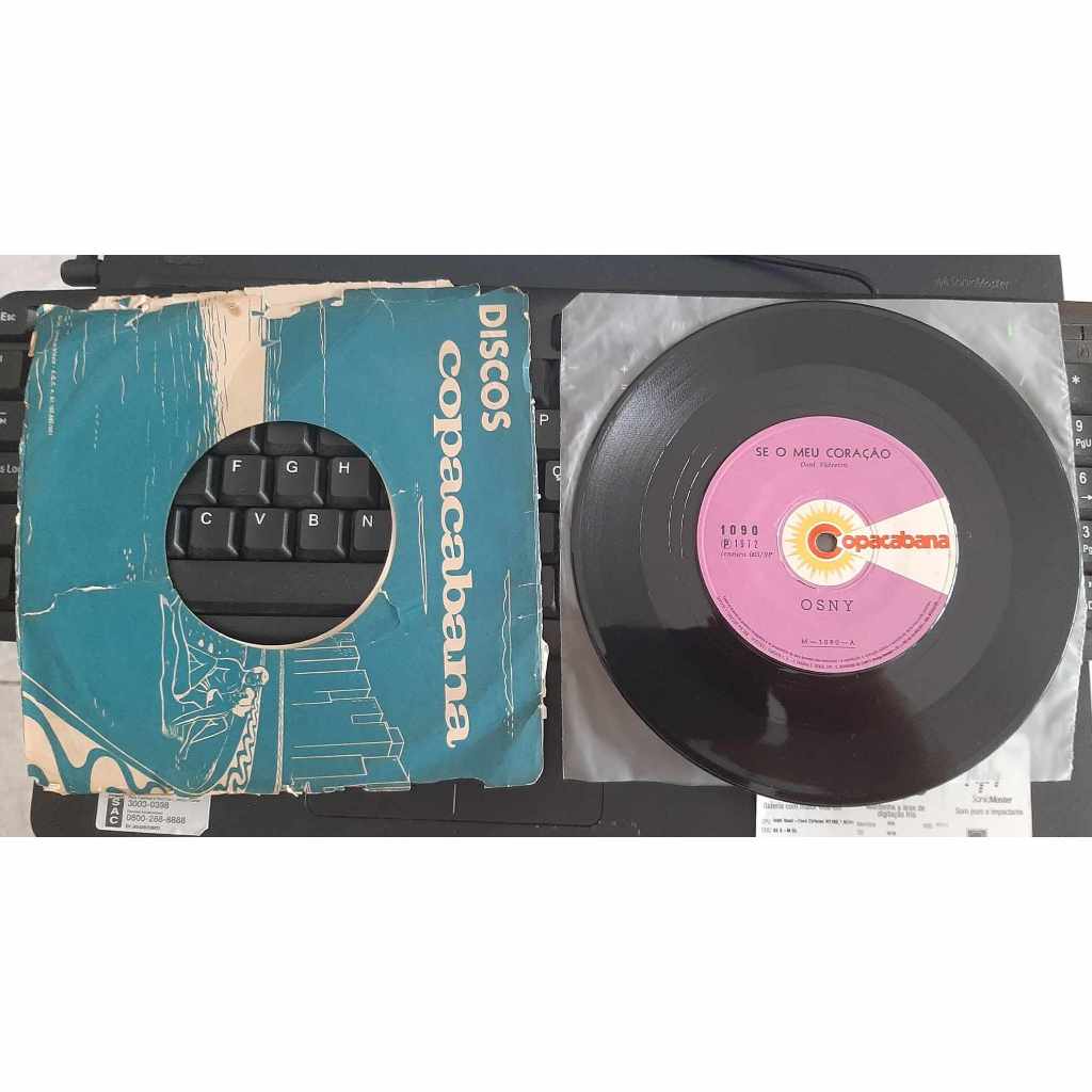 compacto 7 "  Osny - Se O Meu Coracao /Transas - samba MPB - vinil Raro