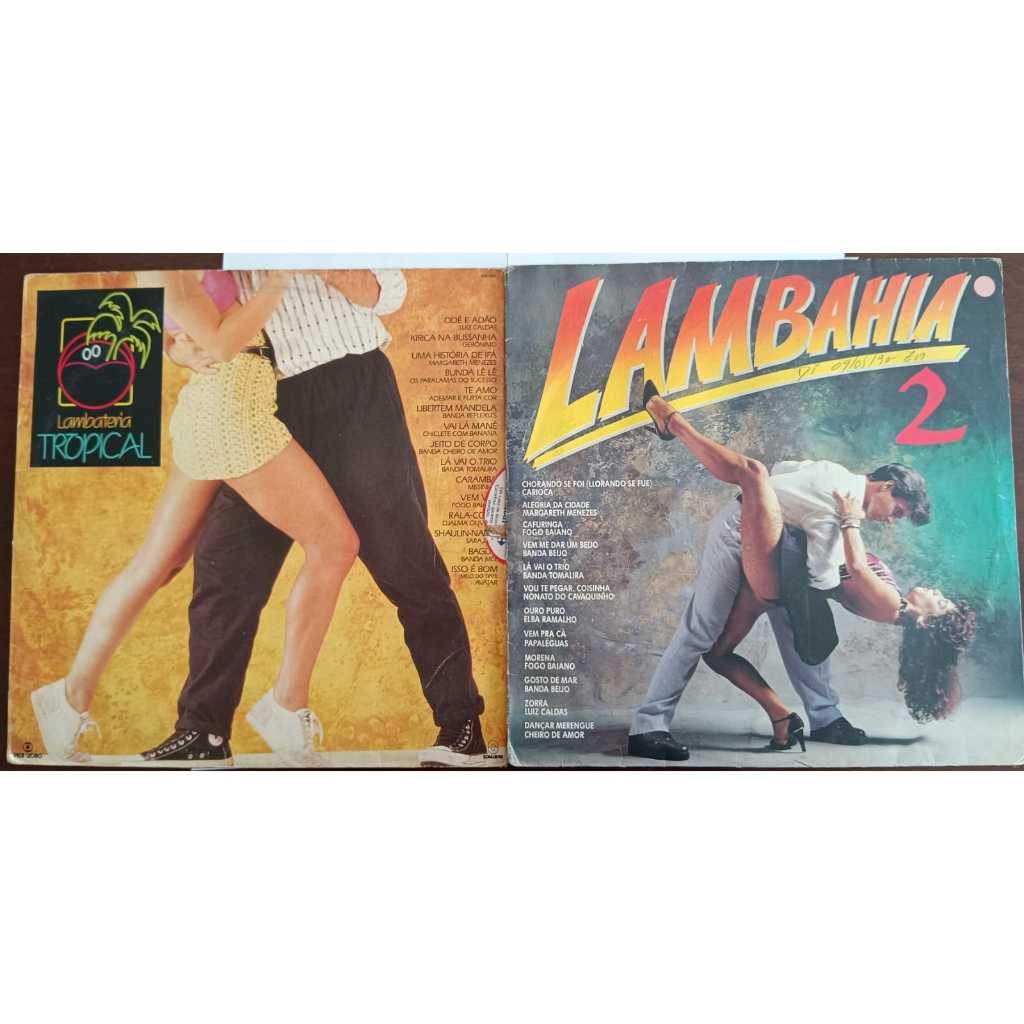 Kit C/2 Lp Lambada : Lambateria Tropical E Lambahia 2 Vinil Disco