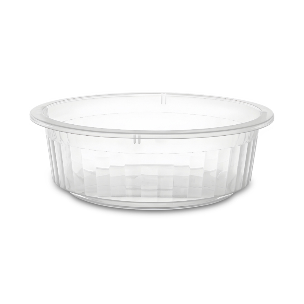 Bacia Plastica Transparente Canelada 3,3 Litros Pequena Jaguar