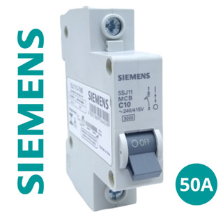 Disjuntor DIN Mini Unipolar 5SJ11 Siemens - 50A Curva C