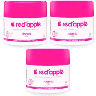Kit 3 Desodorante Antitranspirante em Creme Donna 55g - Red Apple em Oferta na Shopee