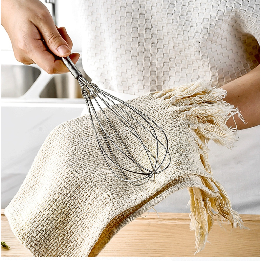 Batedor De Ovos Clara Massas Bolos Profissional Inox 25CM Foet Fue