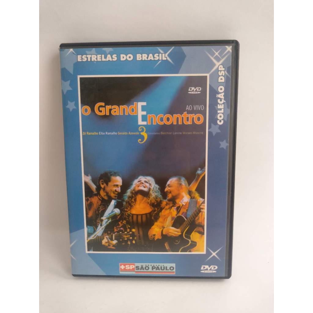 DVD Usado: Zé Ramalho, Elba Ramalho, Geraldo Azevedo – O Grande Encontro 3 - Ao Vivo