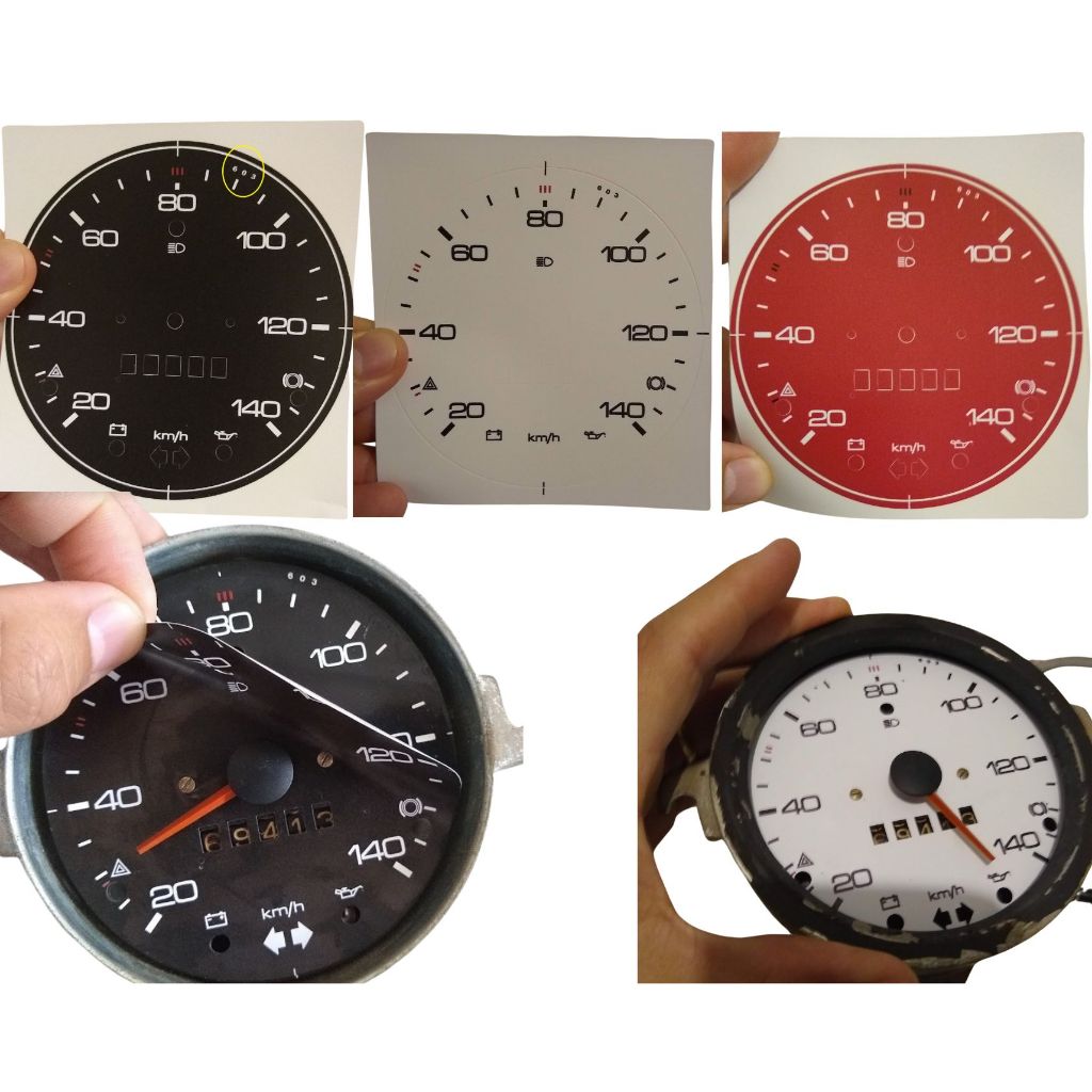 Adesivo Aplique Velocímetro Fusca 1300, 1500 (75 A 79) - 140km - Modelo 603 em Oferta na Shopee